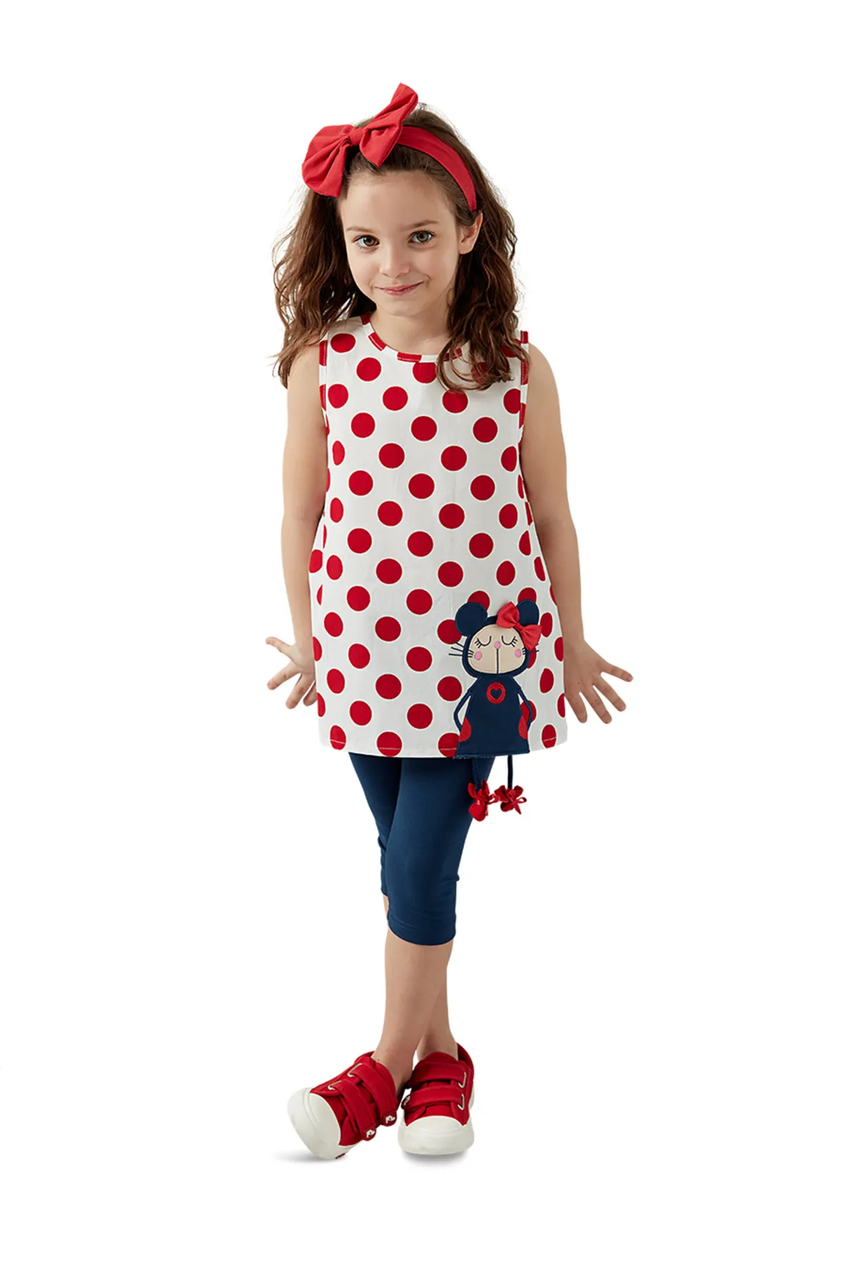 Denokids  Polka Dotted Lily Tunika-Strumpfhosen-Set für Mädchen