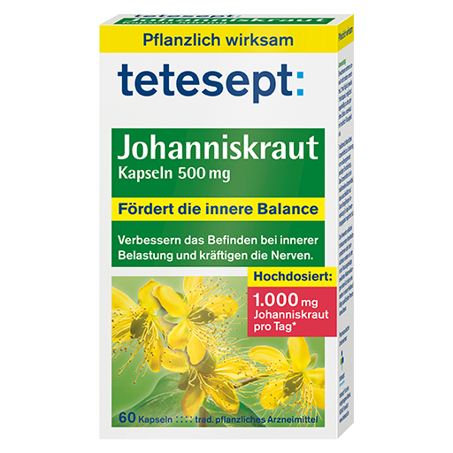 TETESEPT Johanniskraut 500 mg Kapseln  60 St  Hartkapseln