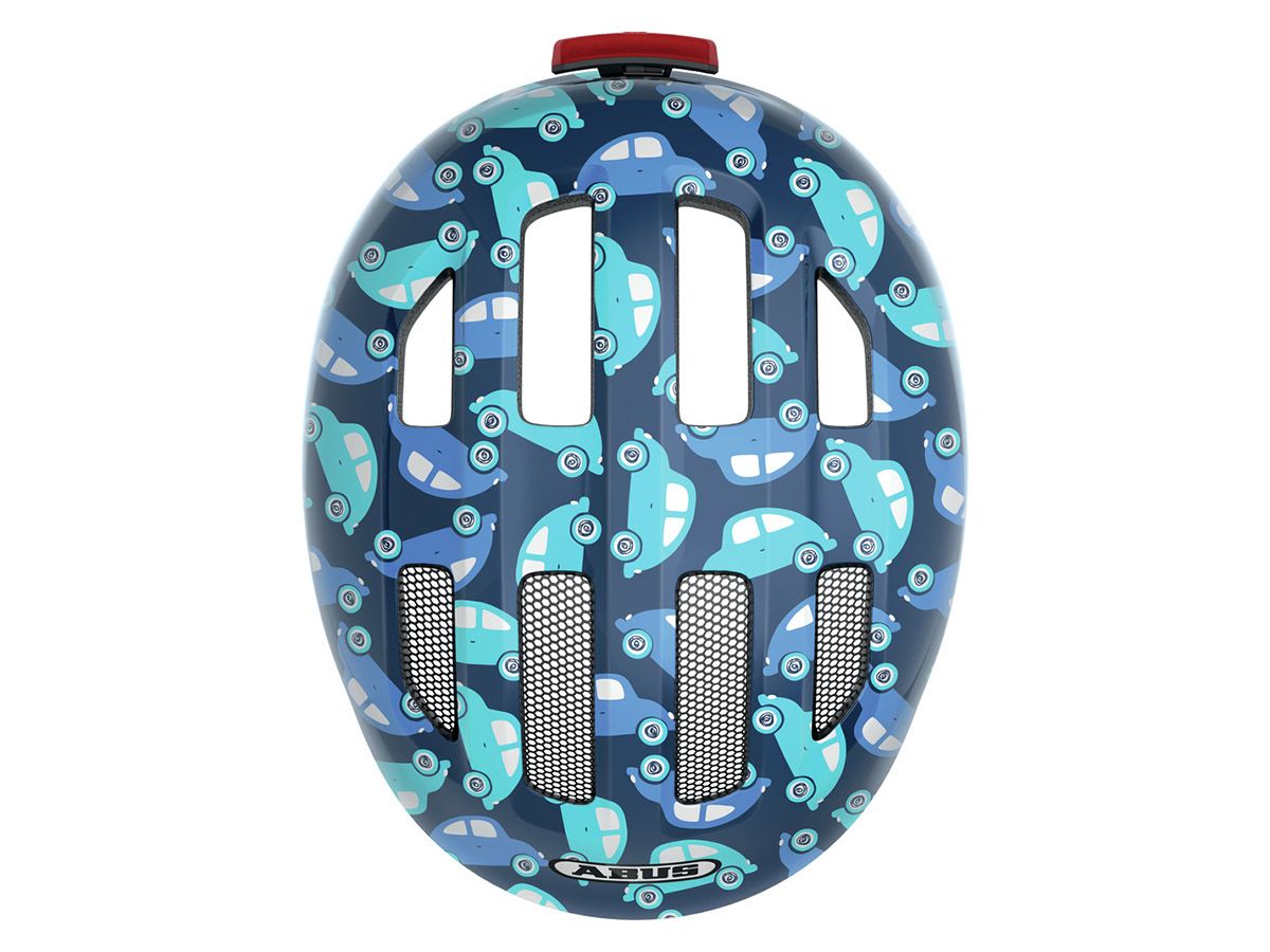 Abus Smiley 3.0 LED Blue Car Kinderfahrradhelm