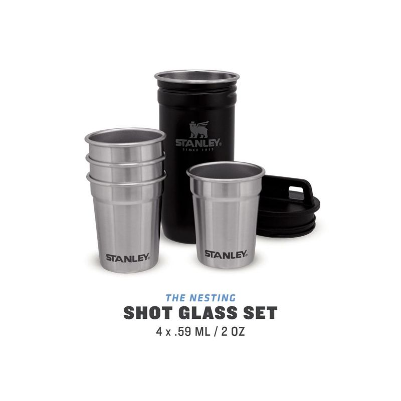 Brillenset Stanley, Adventure Nesting Shot Glass SET 5 pz Matte Black Pebble