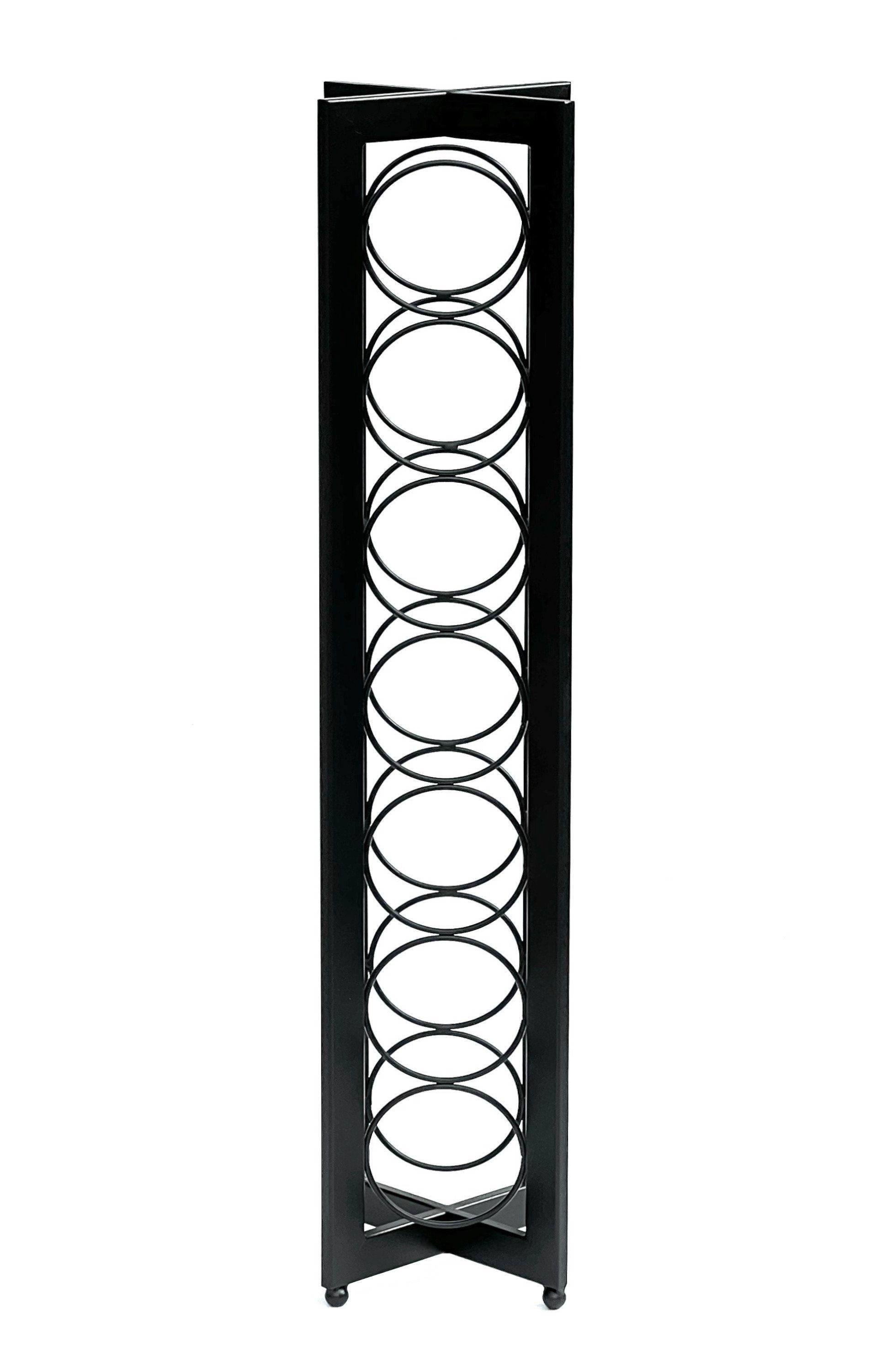 DanDiBo Weinregal Design Weinregal Metall Schwarz Stehend 96323 X 80 cm Flaschenregal Flaschenständer Flaschenhalter Wein Regal