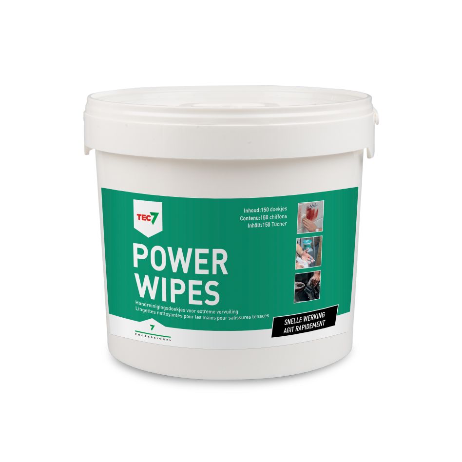 TEC7 Powerwipes tisztítókendők vödörben 150 db