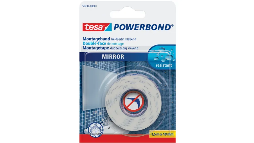 tesa Powerbond® Montageband Spiegel 1.5 m