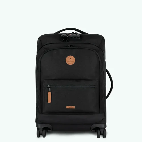 Small Berlin Black 4-Wheel Soft Suitcase