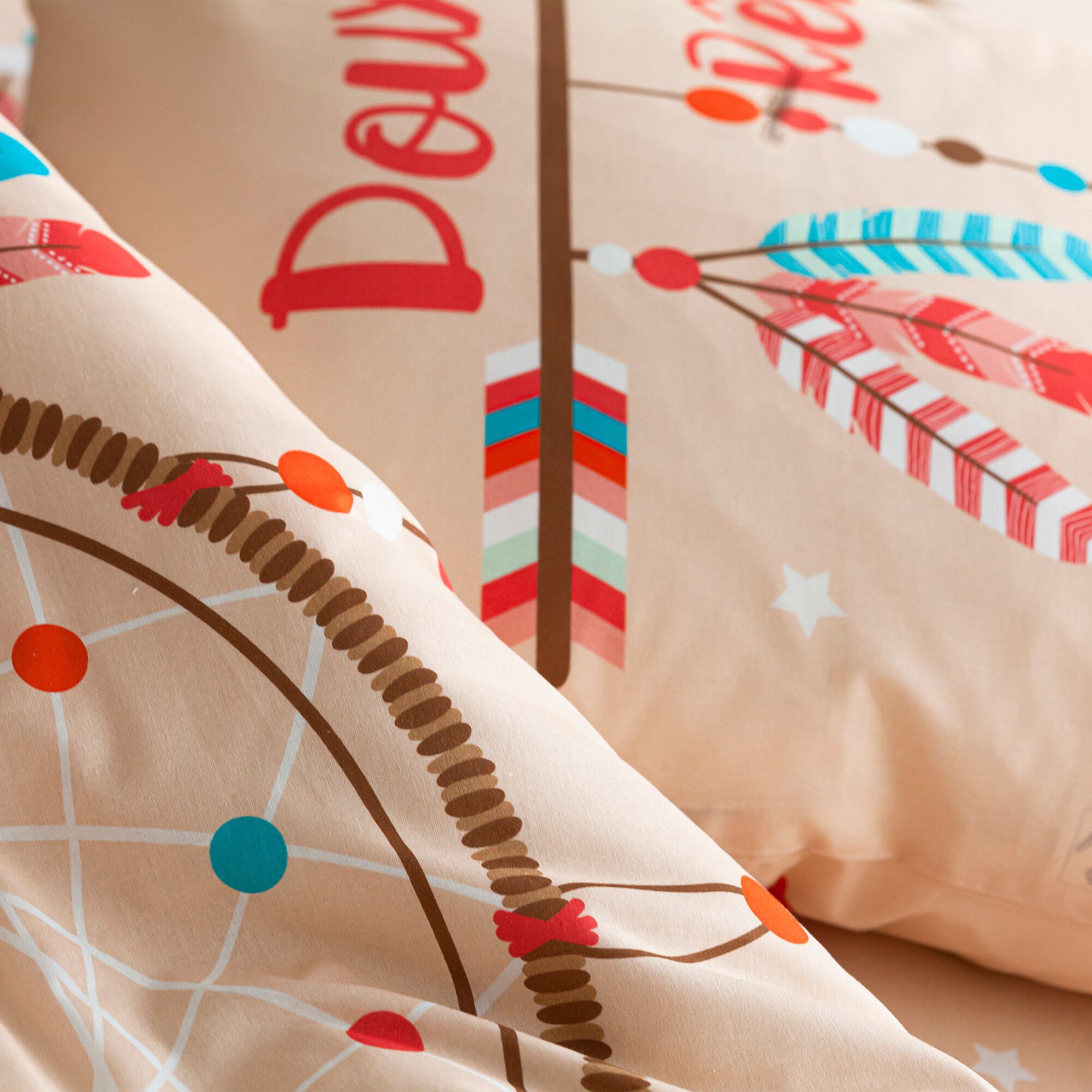 Linge de lit enfant Doudou imprimé attrape-rêve 1 personne