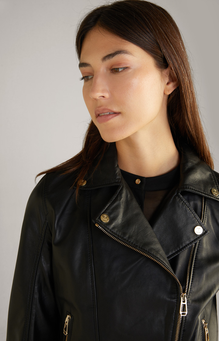 Lederjacke in Schwarz