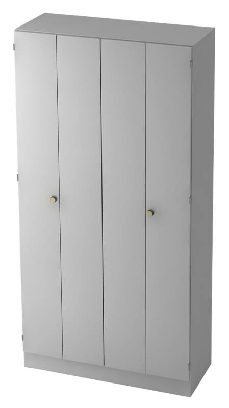 Hammerbacher Schrank SolidPlus Lichtgrau 1.000 x 420 x 2.004 mm
