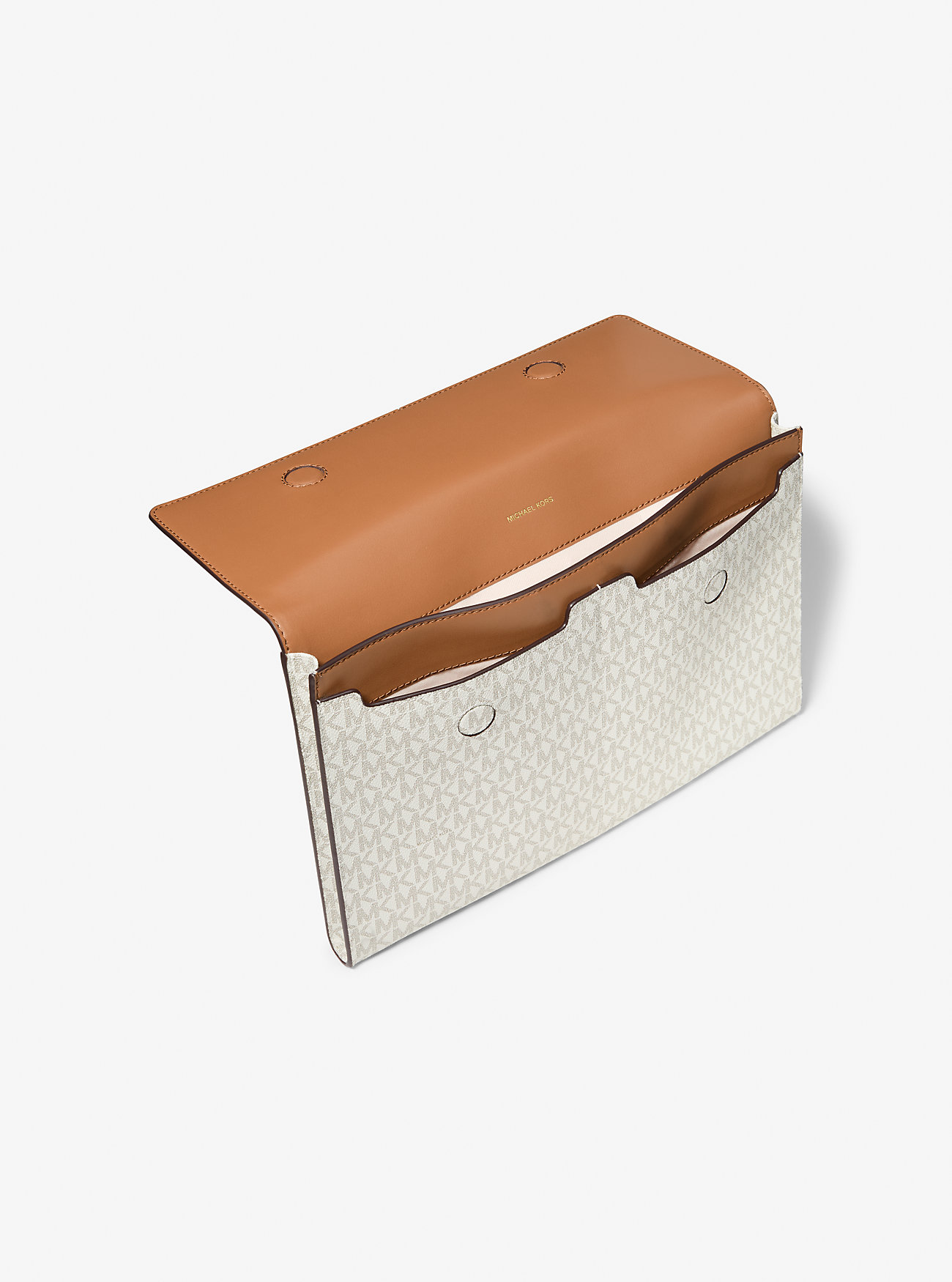 Jet Set Signature Logo Laptop-veske - VANILJE/EIKORN
