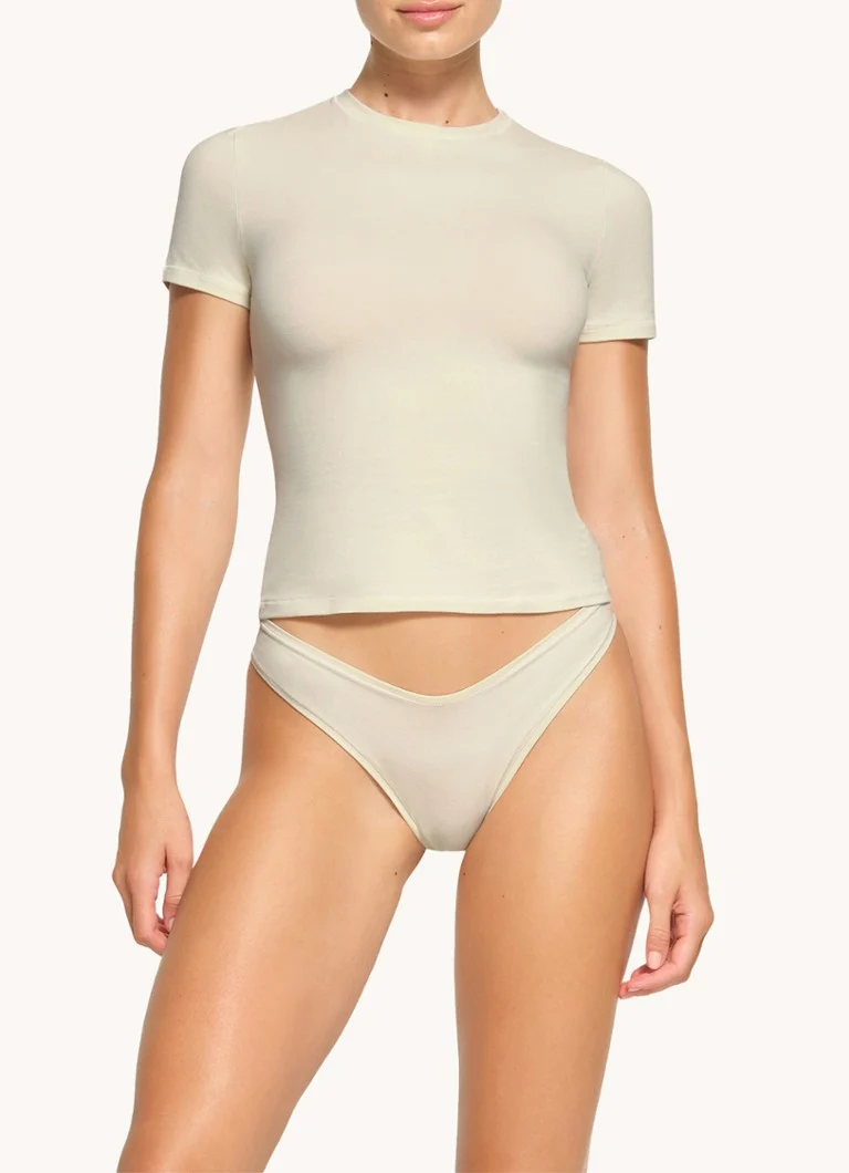 Tricou tricotat din bumbac SKIMS