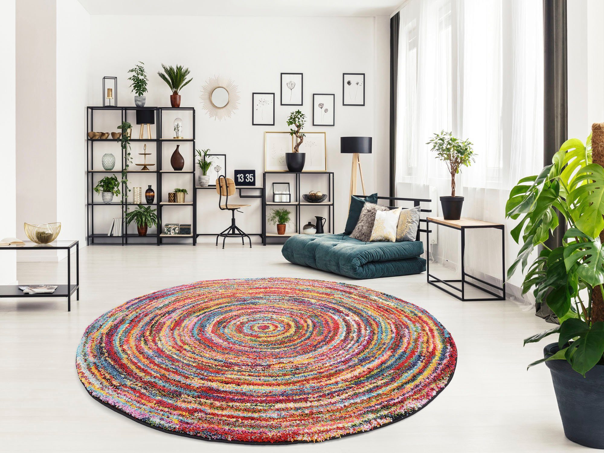 Teppich SIXTEEN ROUND, OCI DIE TEPPICHMARKE, rund, Höhe: 25 mm, Wohnzimmer