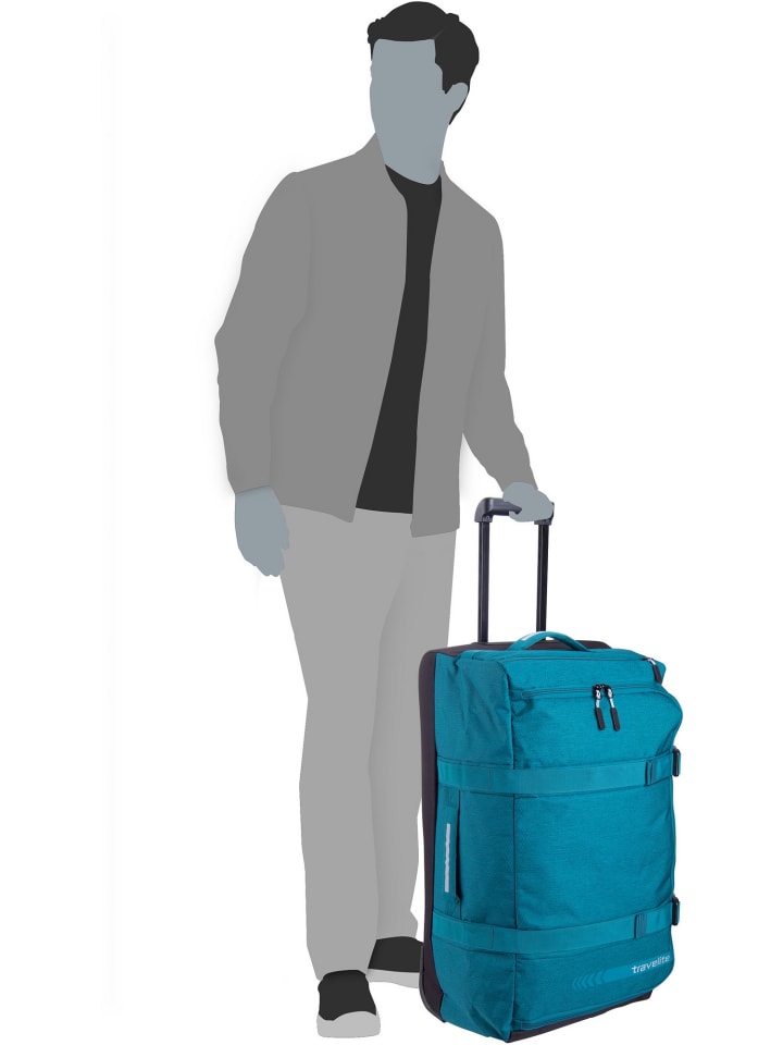 travelite Reisetasche Kick Off Rollenreisetasche L in Petrol günstig kaufen onesize