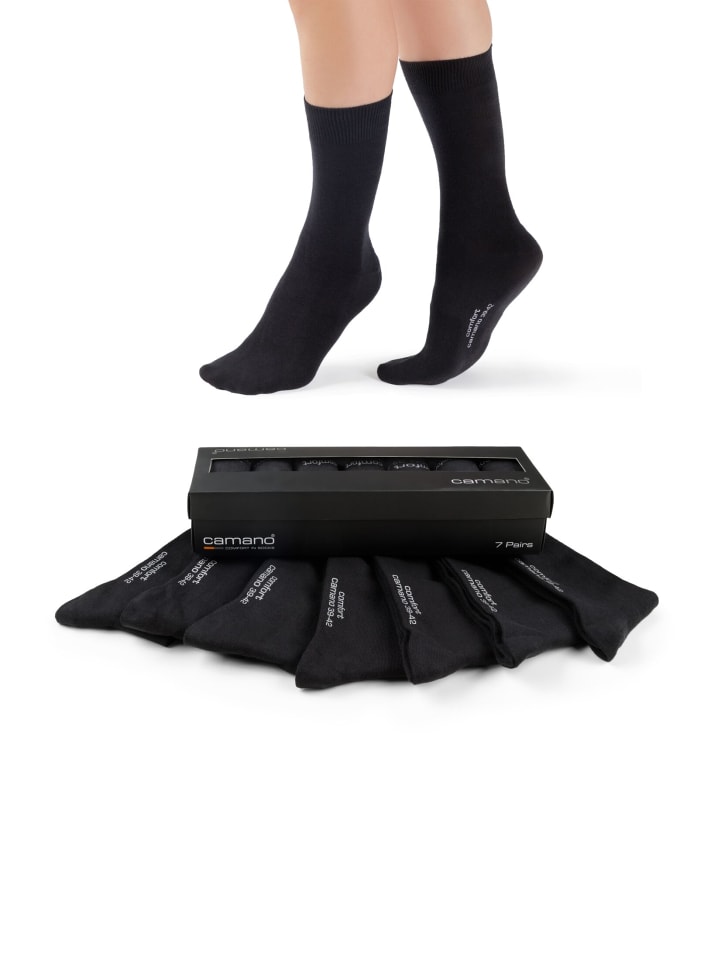 camano Sockenbox 7er Pack comfort in Schwarz günstig kaufen