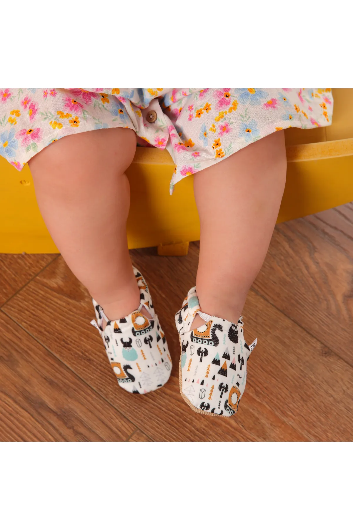 Ella Bonna  Anti-Rutsch-Sohle Vikings Baby-Schuhe, Heimstiefel, Hausschuhe, Kinderzimmer-Schuhe, Hausschuhe