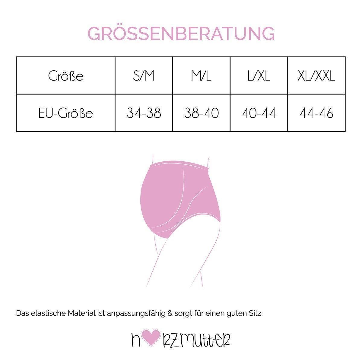 Herzmutter Umstandsslip Überbauchslip - Nahtlos - Soft - Schwangerschaft (Doppelpack, 2-St)