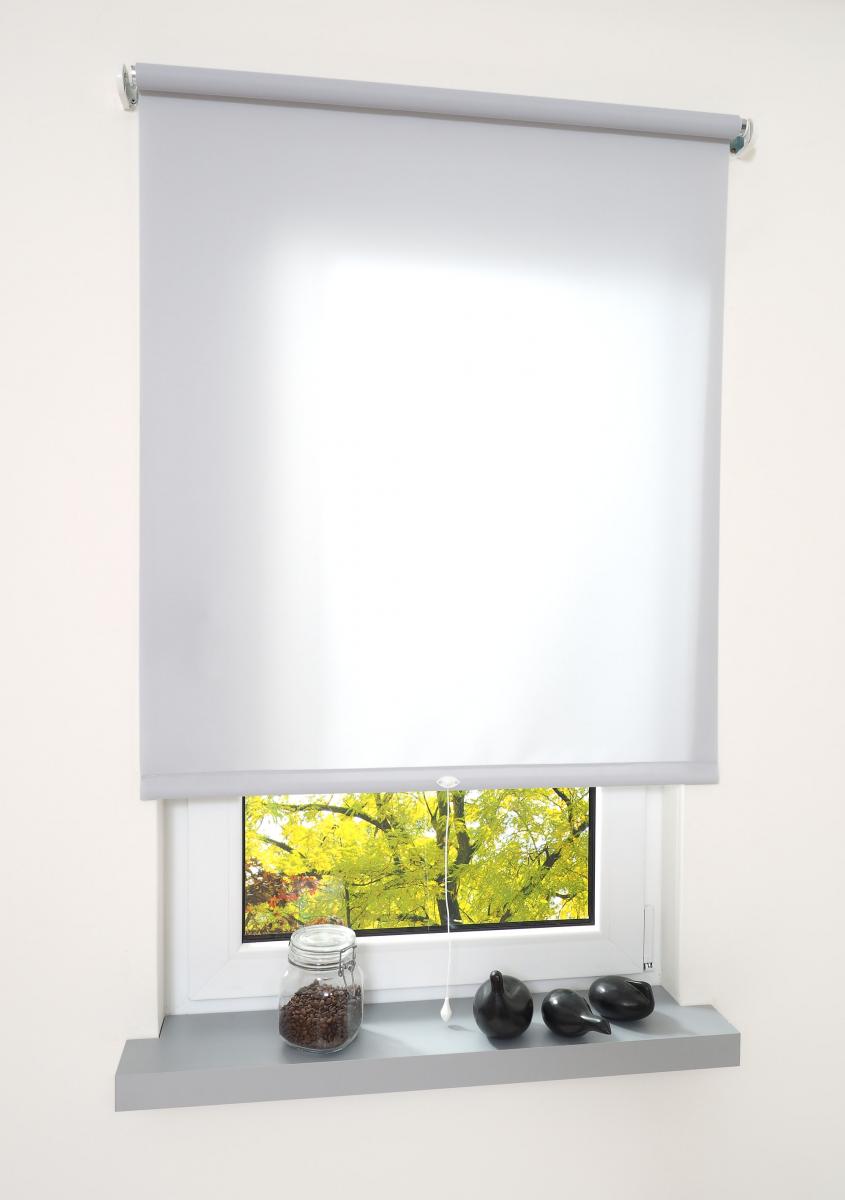 Bella Casa Mittelzugrollo Uni, lichtdurchlässig, 122 x 180 cm Hellgrau