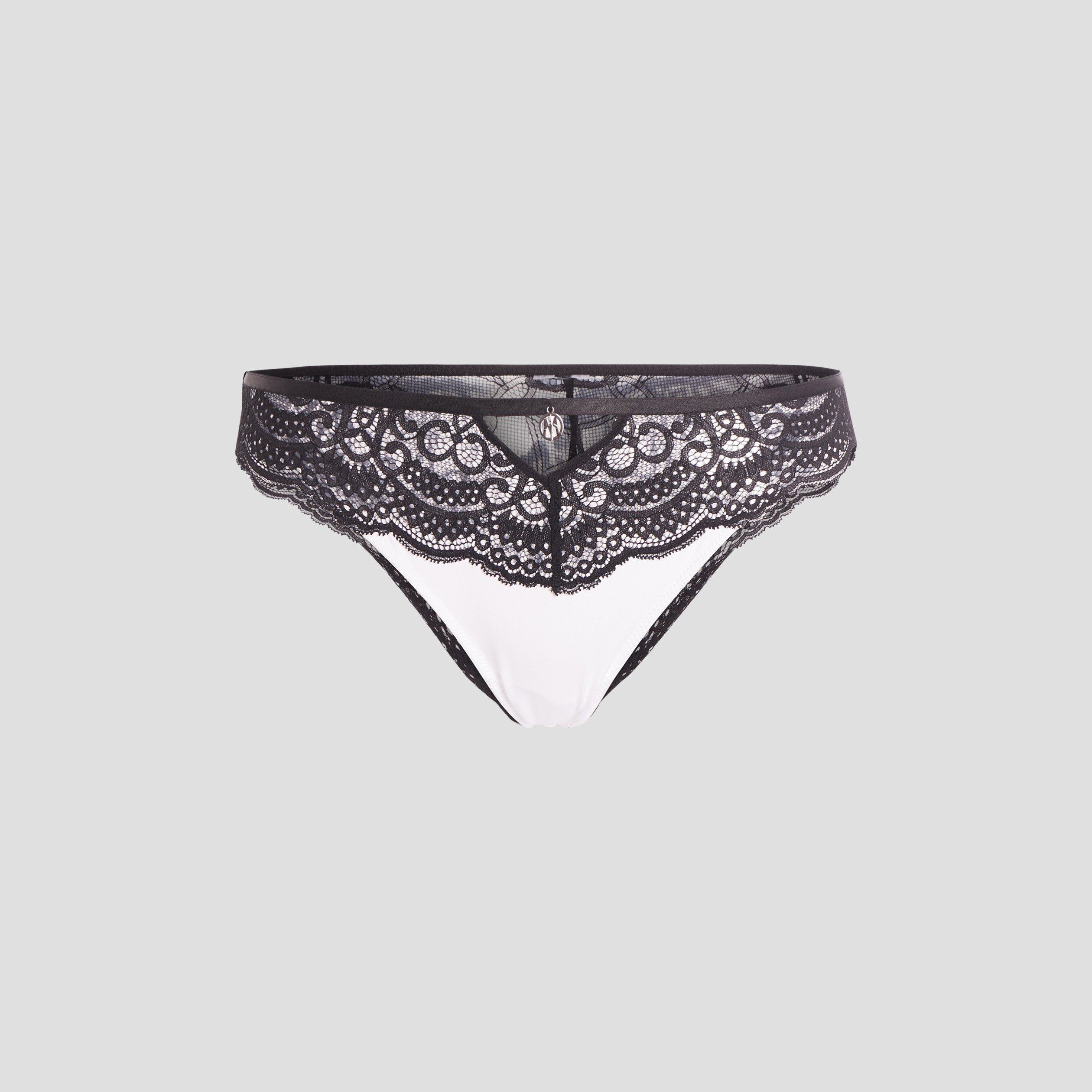 Culotte avec micro dentelle blanc femme | La Halle