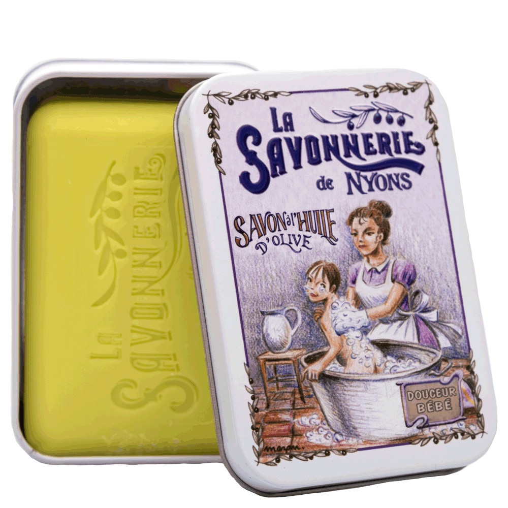 La savonnerie de nyons Savon 200g Verveine et Boîte Métal Bain Savon