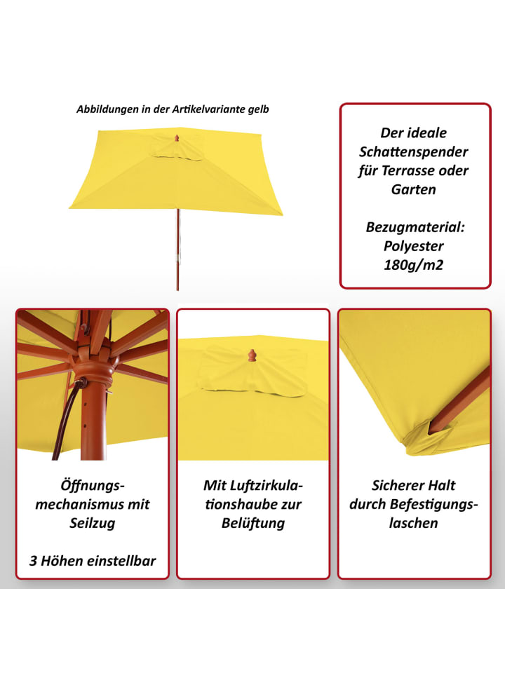 MCW Sonnenschirm Lissabon, Terracotta günstig kaufen onesize