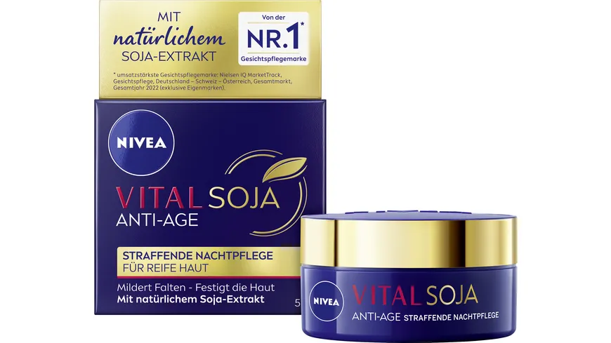 NIVEA VITAL Soja Anti-Age Straffende Nachpflege für Reife Haut 50 ml