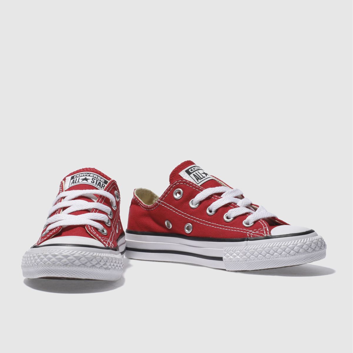 Converse röda All Star Low Junior-sneakers
