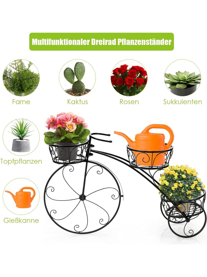 COSTWAY Blumenständer in Schwarz günstig kaufen onesize