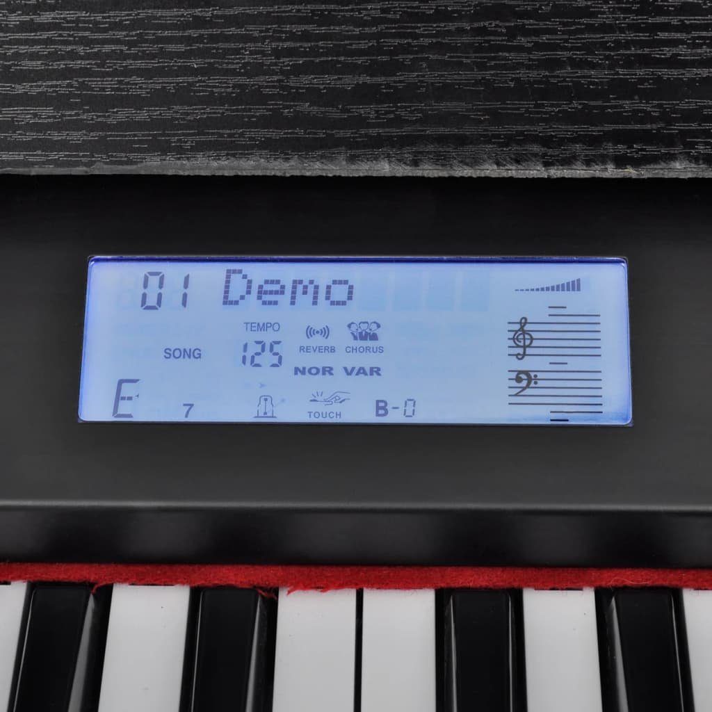 vidaXL Digitalpiano Elektro Klavier Digital E-Piano mit 88 Tasten & Notenablage, (88 tlg)