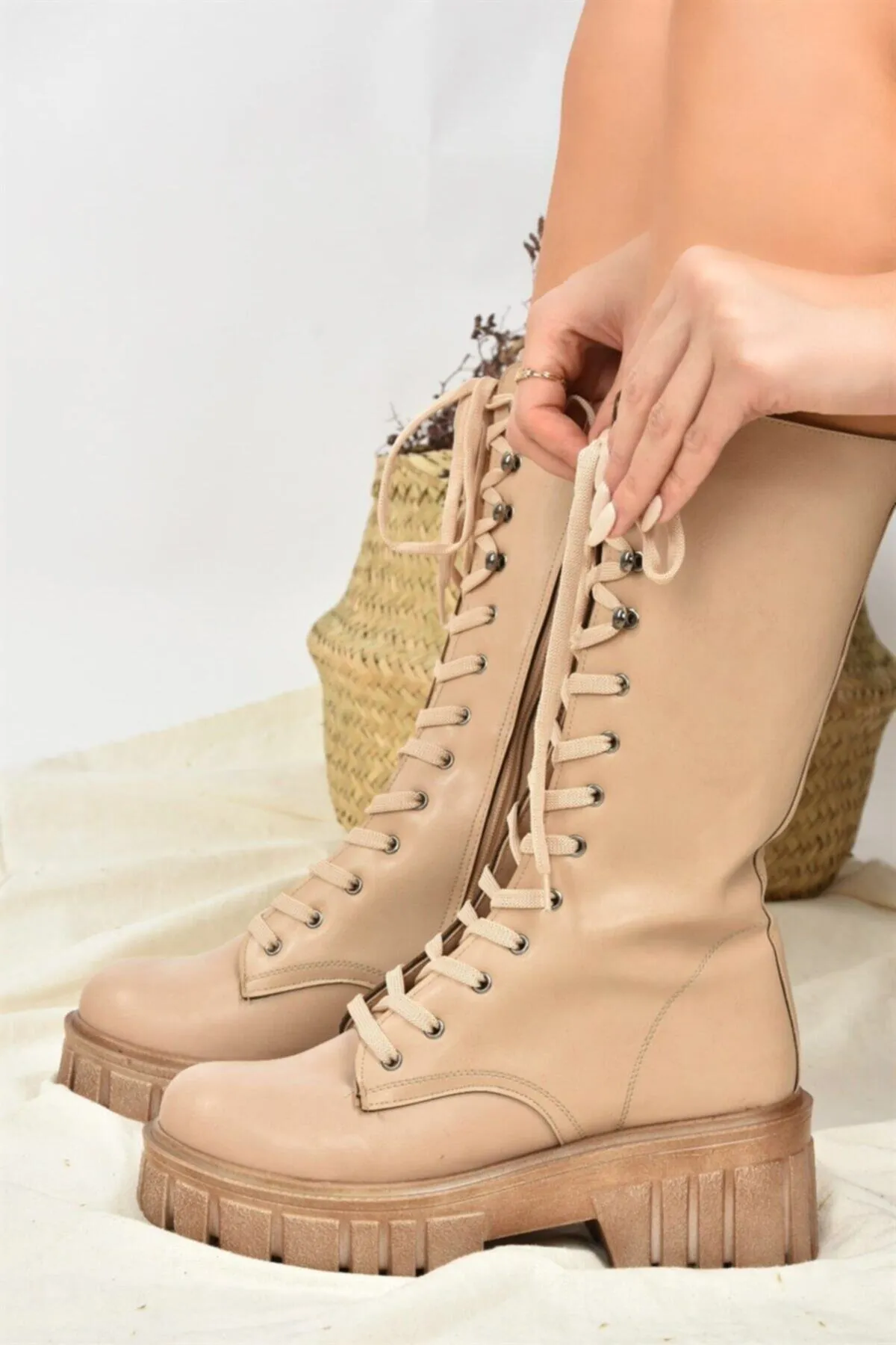 Fox Shoes  Hautdicke Damenstiefel L996081009