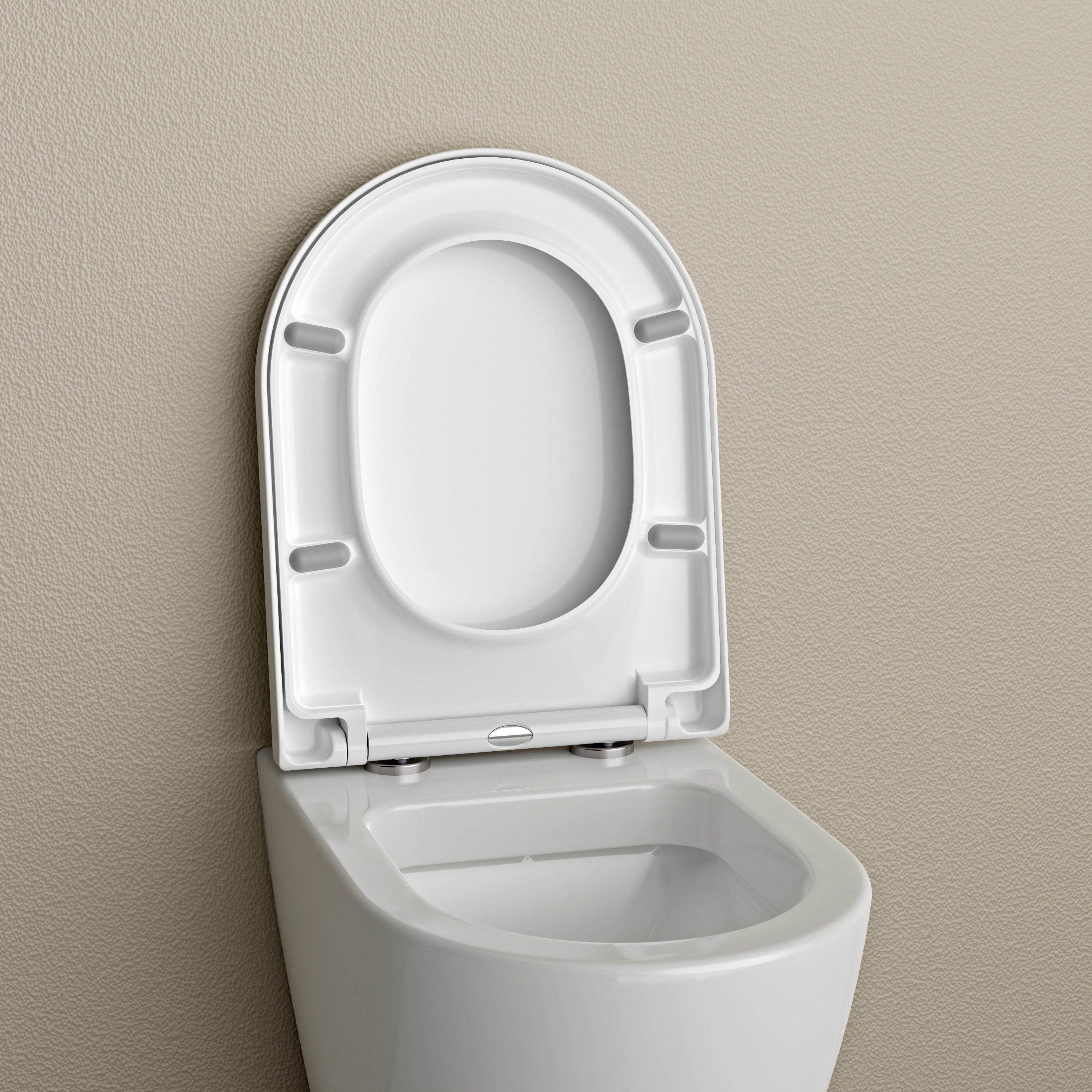 Bernstein WC-Sitz U1002, mit Absenkautomatik, D-Form, aus Duraplast