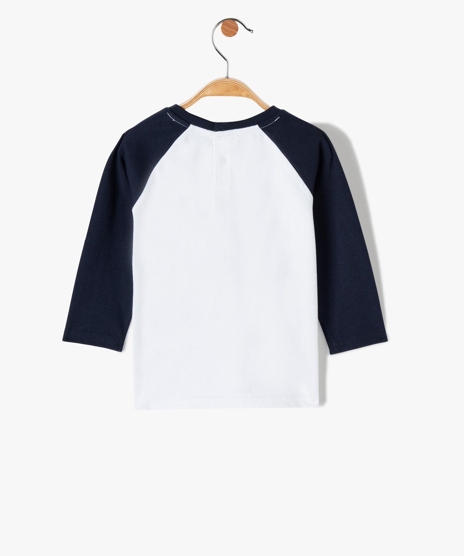 Tee-shirt bébé Garçon à manches longues contrastantes marine | GEMO