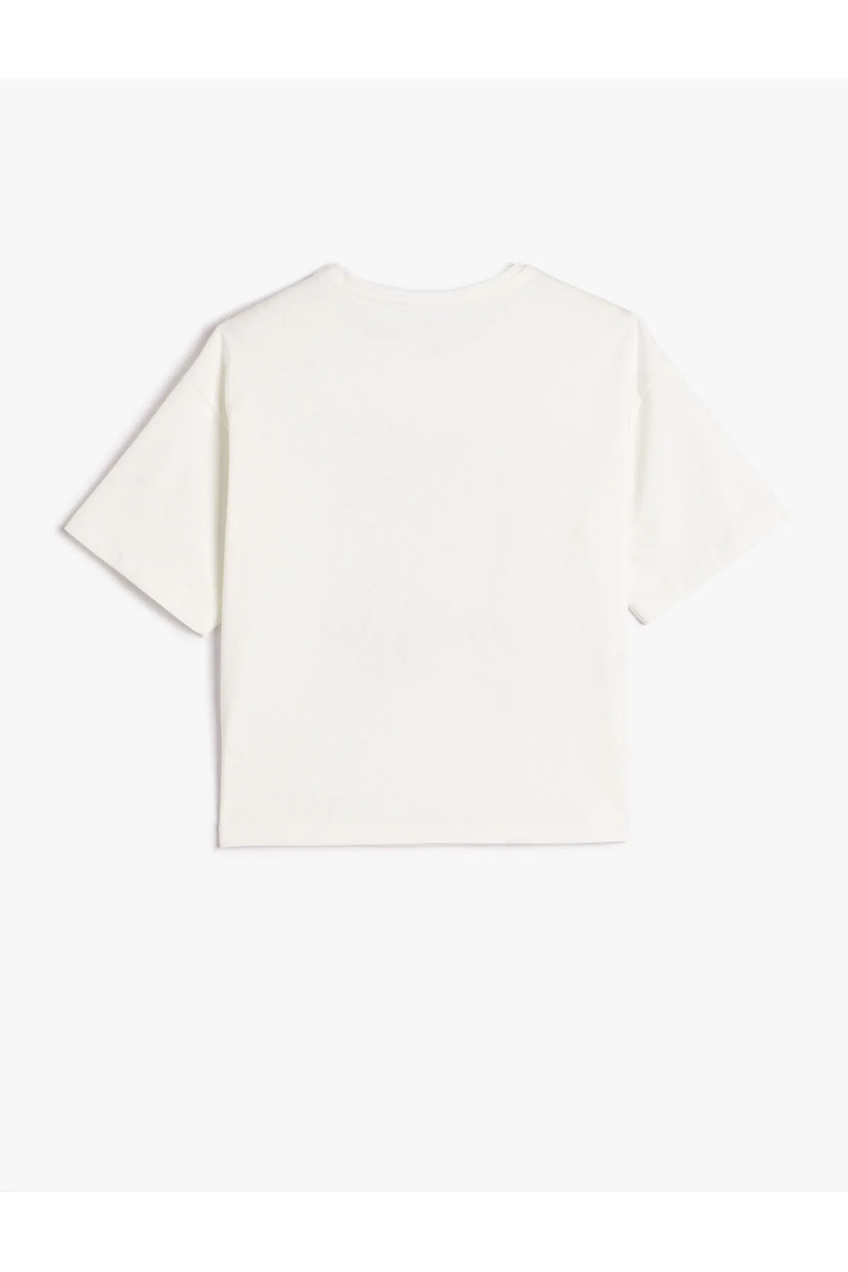Koton  Atatürk bedrucktes T-Shirt aus Baumwolle mit kurzen Ärmeln und Rundhalsausschnitt