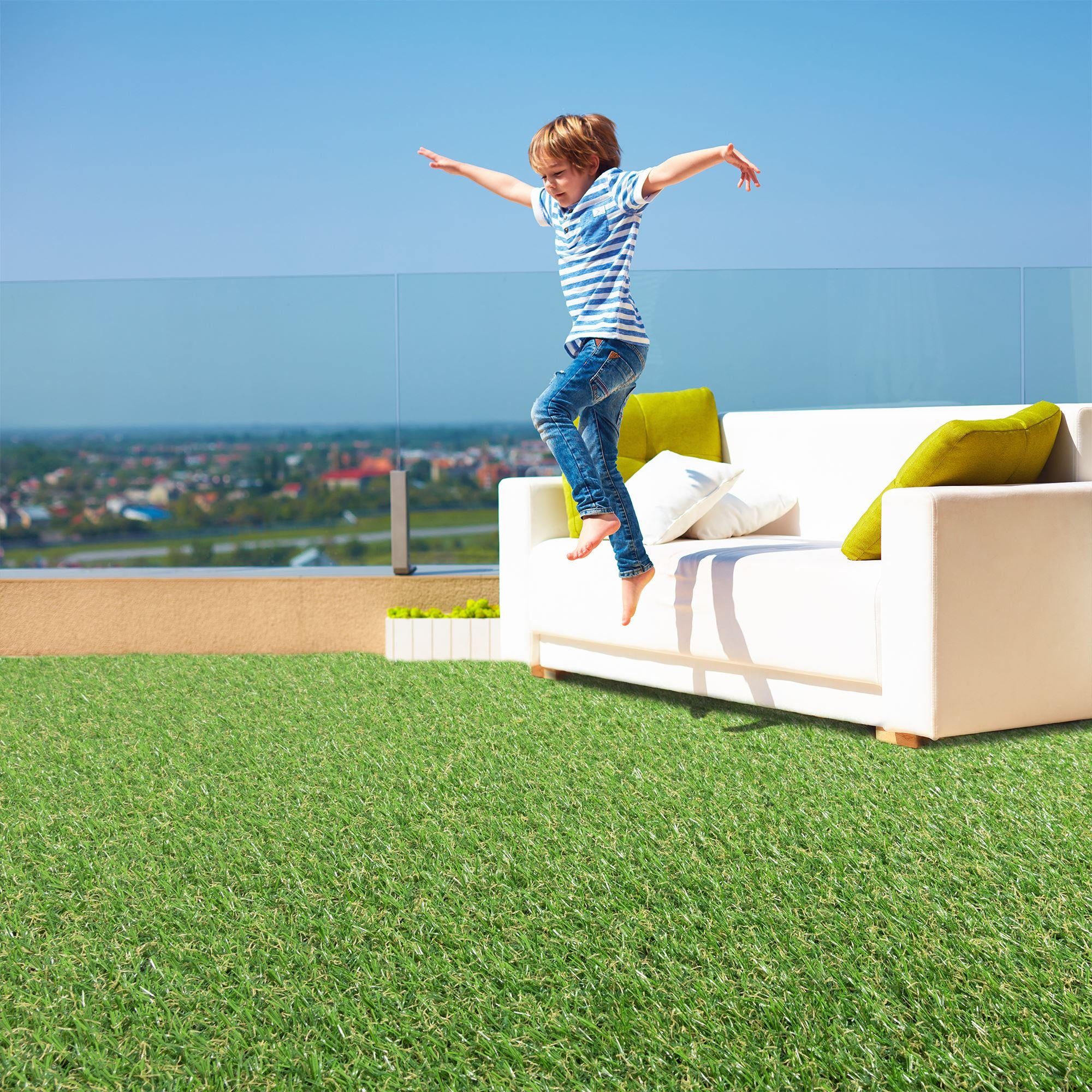 Kunstrasen Park, Steffensmeier, Rechteckig, Garten, Terrasse, UV-beständig, wasserfest