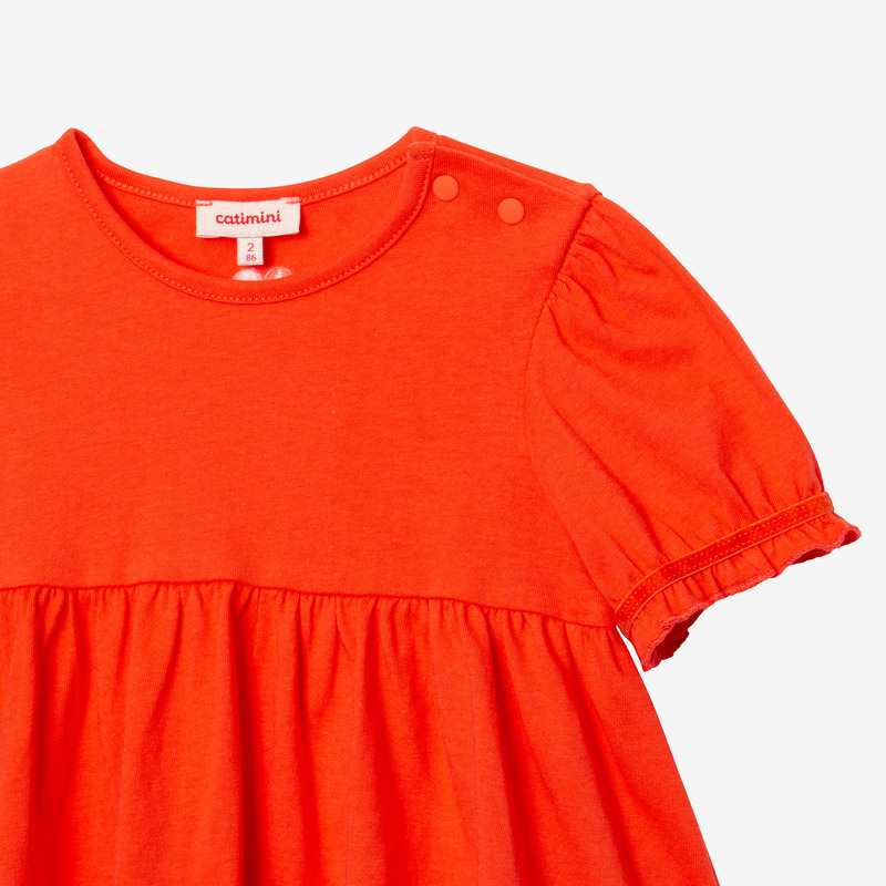 T-shirt bébé fille manches ballon orange Catimini