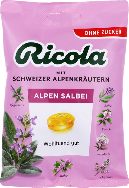 Ricola Alpen Salbei ohne Zucker vegan