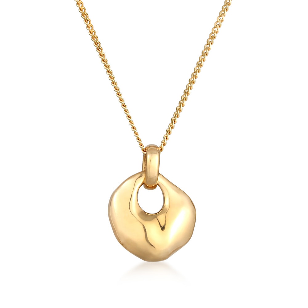 Elli Elli Collier Femmes Disque Pendentif Design Organique en argent sterling 925 plaq Bijoux