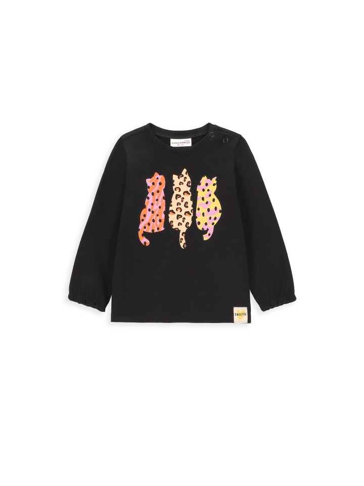 Coccodrillo T-shirt mit langen Ärmeln in schwarz günstig kaufen
