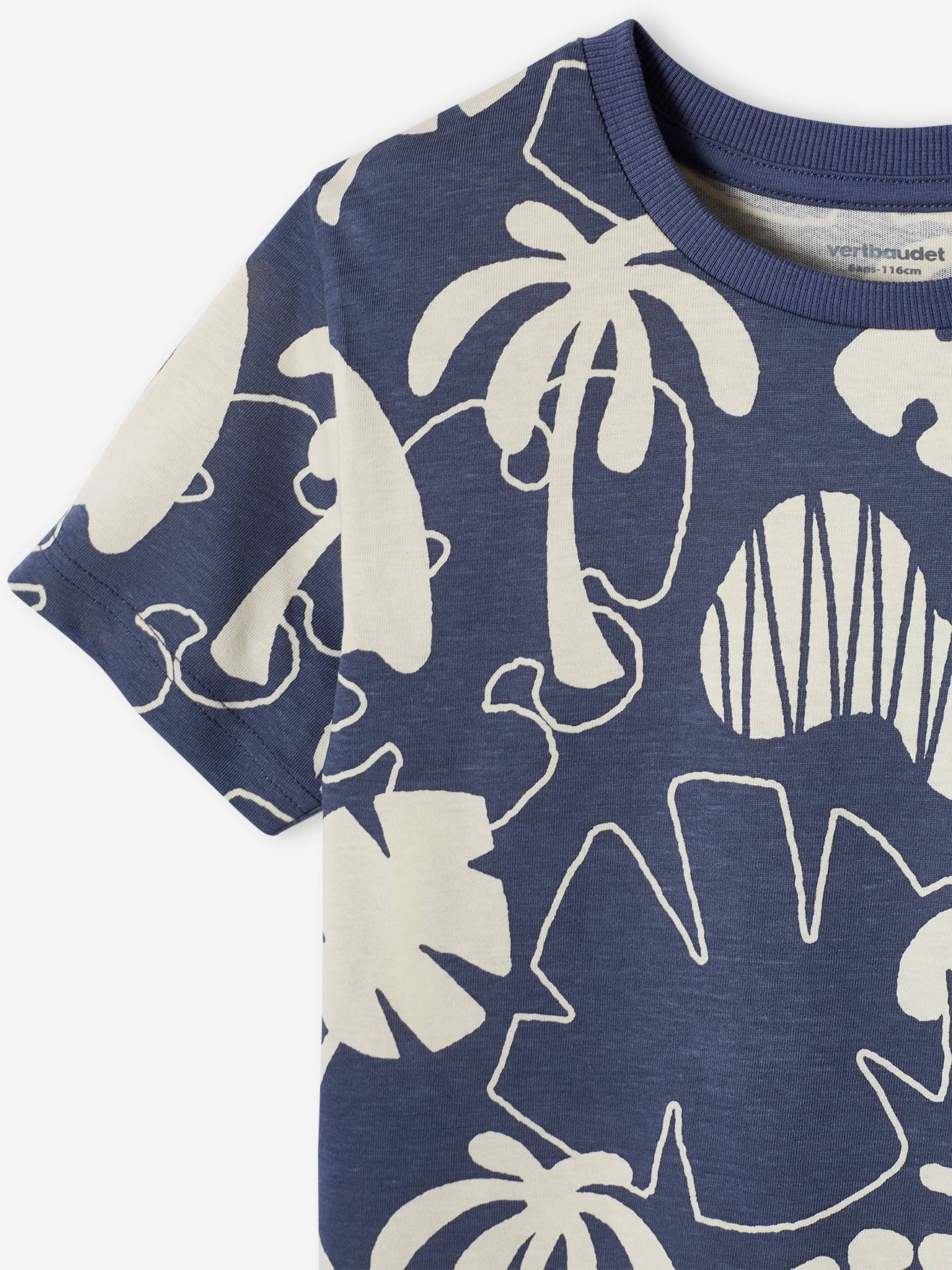 Tee-shirts maxi motifs exotiques garçon vert sauge