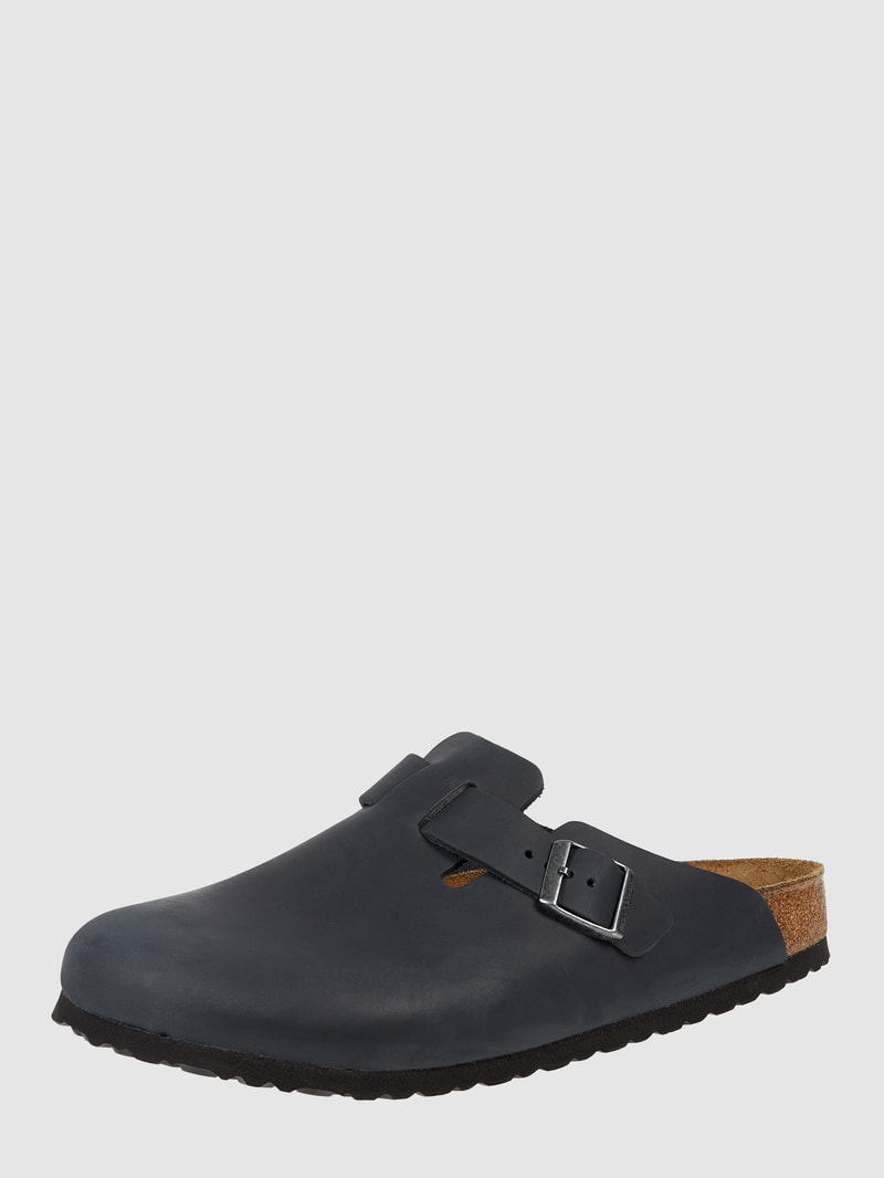 Sandalen aus Leder Modell 'Boston' in schwarz