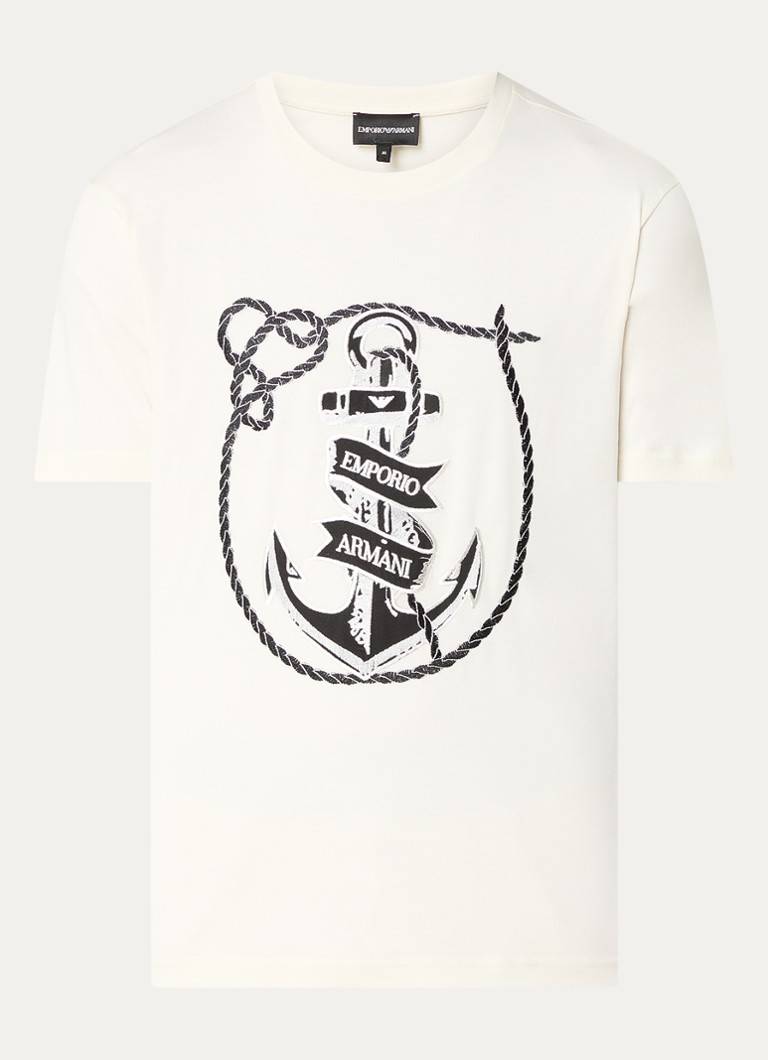 Tricou Emporio Armani cu material elastic și brodat