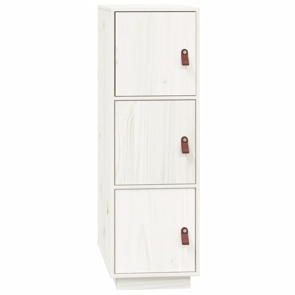 vidaXL Sideboard Highboard Weiß 34x40x108,5 cm Massivholz Kiefer (1 St)