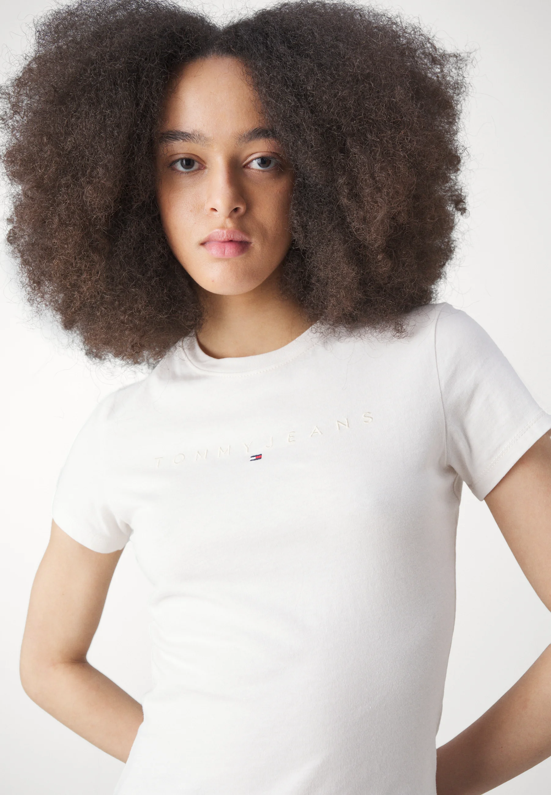 Tommy Jeans SLIM TONAL LINEAR TEE - Camiseta con estampado