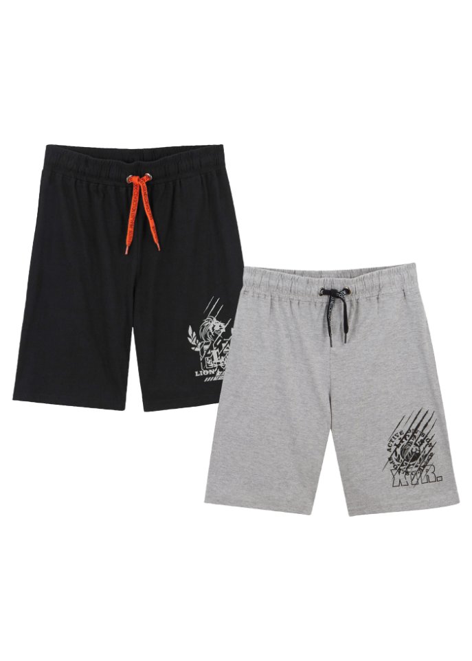 Jungen Kurze Shirthose aus Bio-Baumwolle (2er Pack)