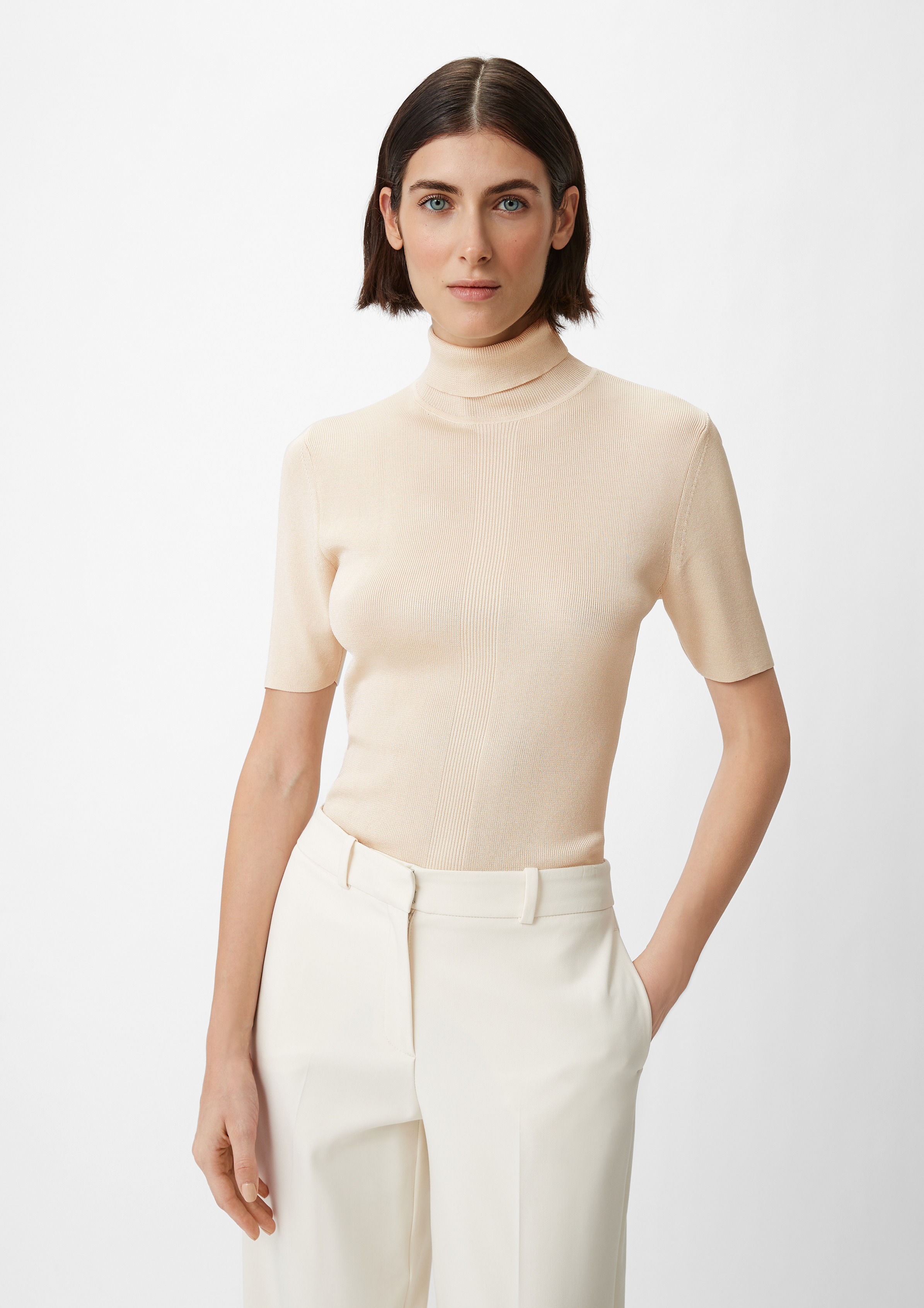 Strickpullover aus Viskosemix - helles sand