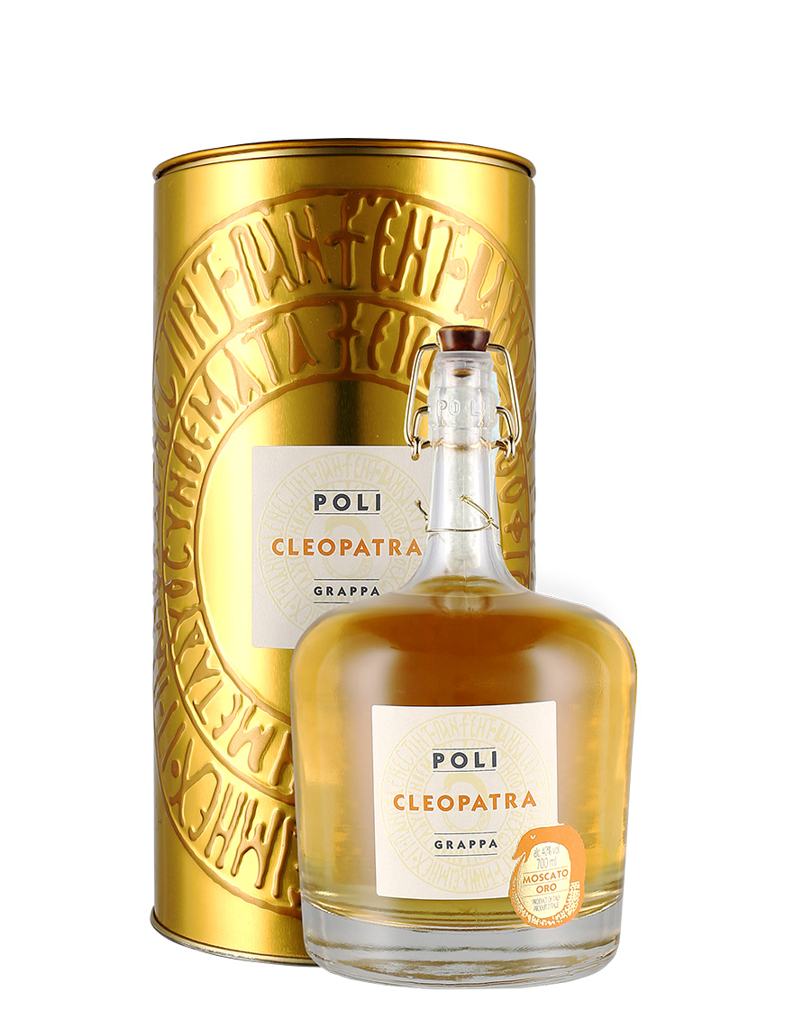 Grappa Moscato Oro Cleopatra Poli 0,7 ℓ, En Étui