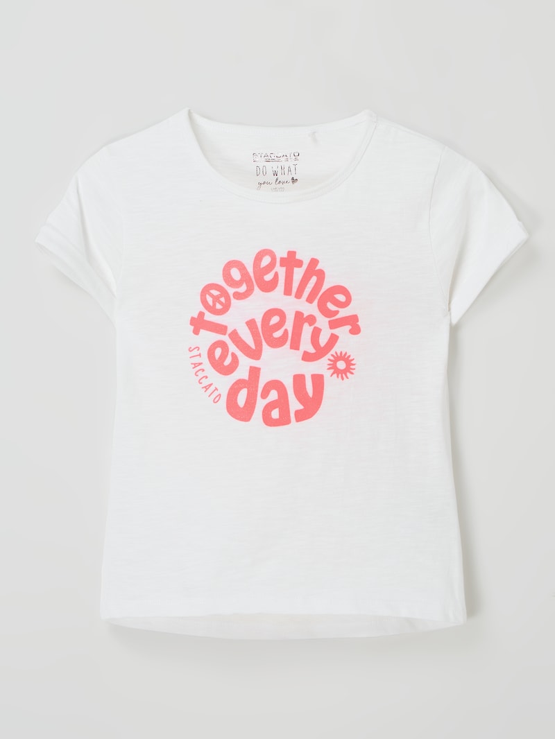 T-Shirt mit Message in offwhite