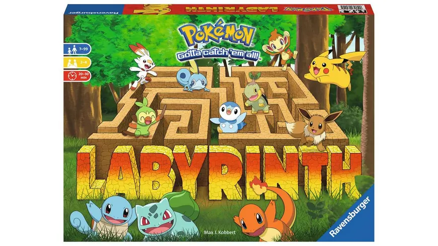 Ravensburger Spiel - Pokémon Labyrinth - Familienspiel für 2-4 Spieler ab 7 Jahren