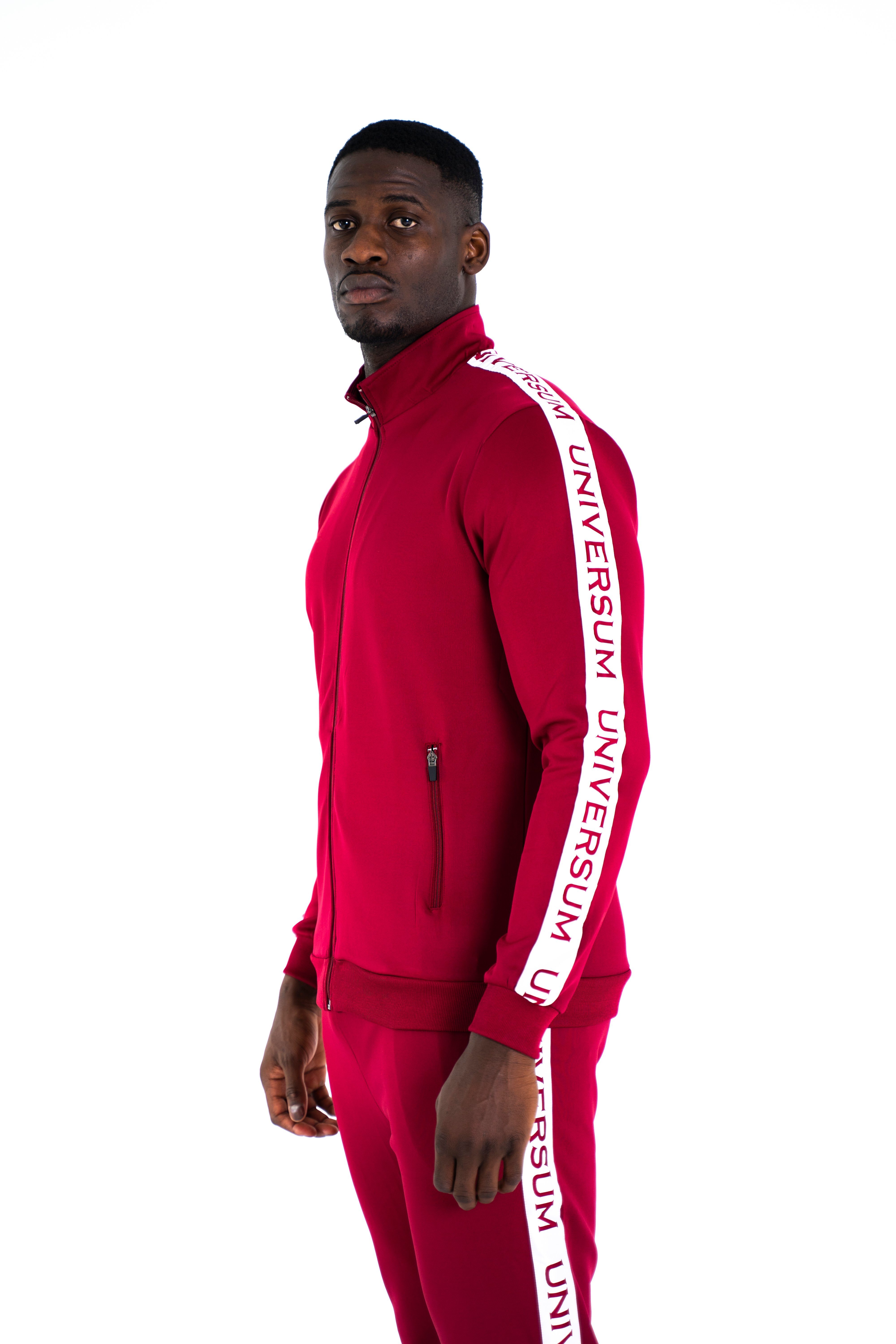 Universum Sportwear Trainingsjacke Logo Side Stripe Hoodie Trainingsjacke mit Stehkragen für Sport, Fitness und Freizeit