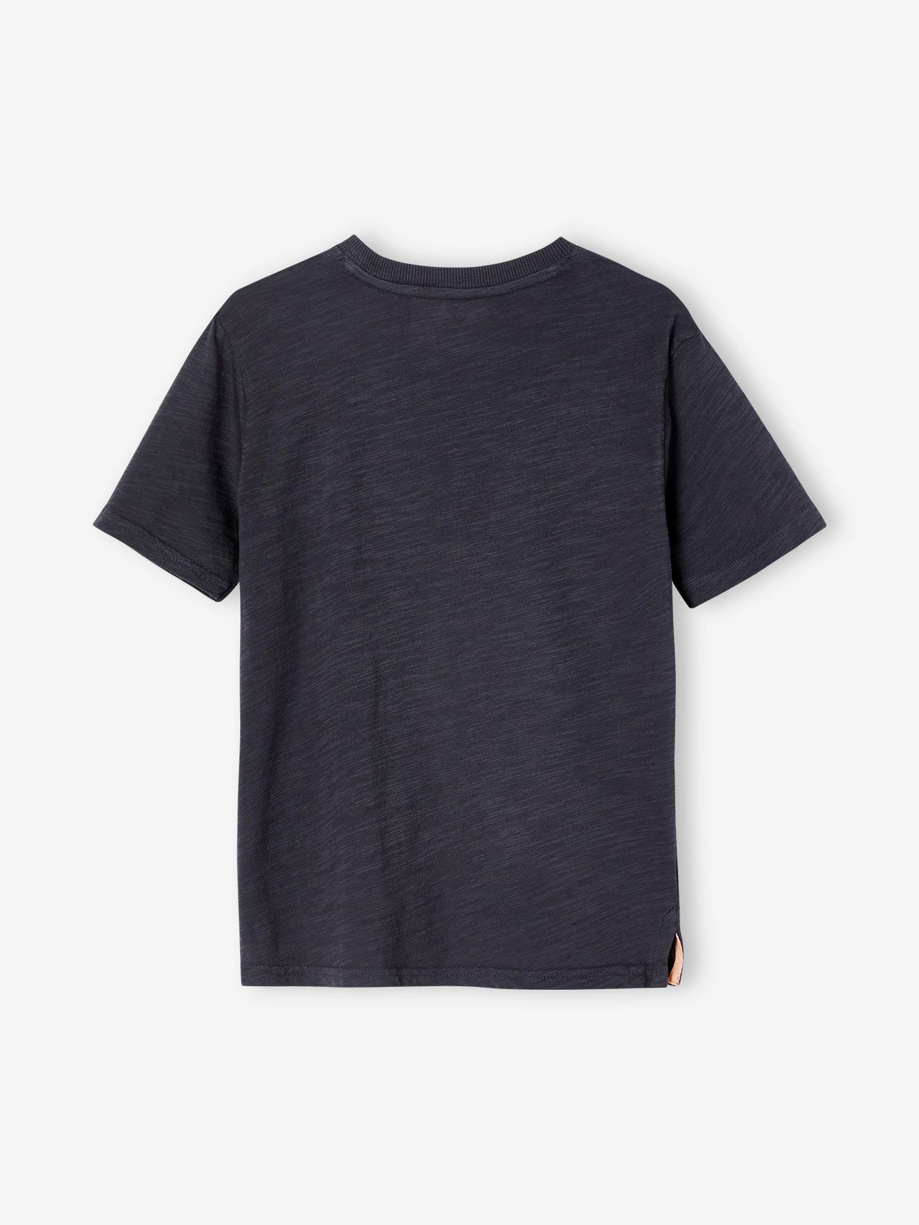 Tee-shirt motif texte surf garçon gris