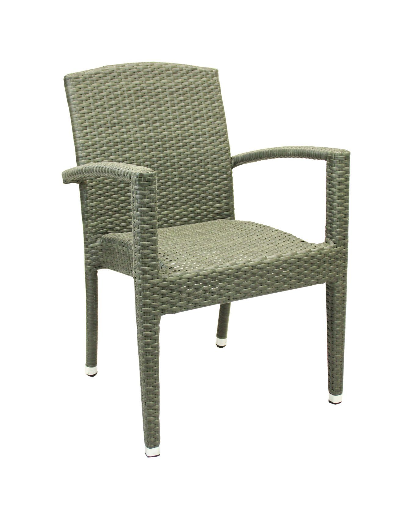 Konway Stapelstuhl MAUI (4 St), 4x KONWAY® MAUI Stapelsessel Quarz Premium Polyrattan Sessel
