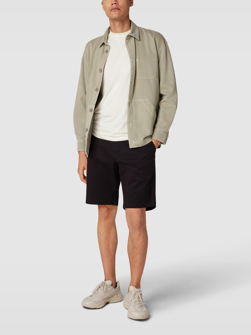 Chino-Shorts mit französischen Eingrifftaschen Modell 'HARLEM' in schwarz
