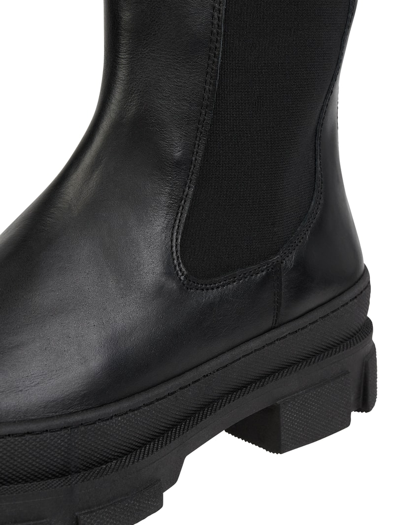 Boots aus Leder Modell 'Filina' in schwarz